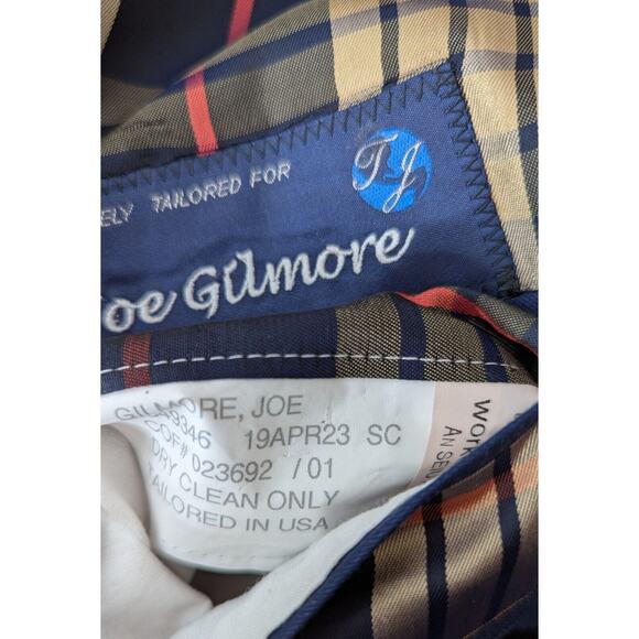 Tom James By RC Sport Coat Blazer Blue Plaid Single Vented - Picture 8 of 11